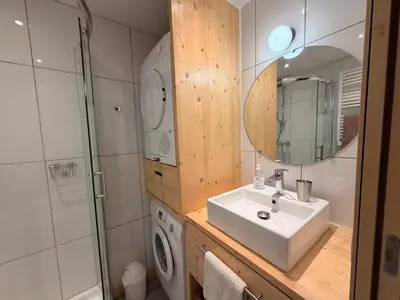 Salle de bains dans l'établissement Residence Pierra Menta