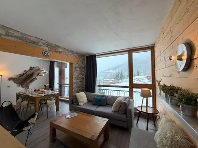 Coin salon dans l'établissement Residence Pierra Menta