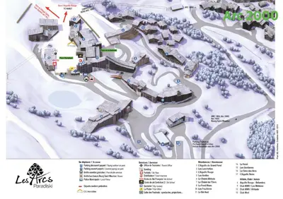 Plan de l'établissement Résidence Varet - Bel appartement 2 pièces 6 personnes à Arc 2000 avec vue sur les pistes MAE-2046