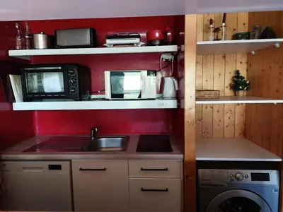 Cuisine ou kitchenette dans l'établissement Résidence Tournavelles - Appartement 4 pièces 8/10 personnes en duplex, avec vue sur les pistes, skis aux pieds et proche des commerces dans le village d MAE-1865