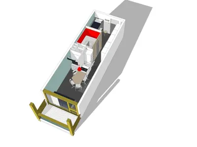 Plan de l'établissement Studio rénové ski aux pieds, balcon, WiFi - FR-1-346-512