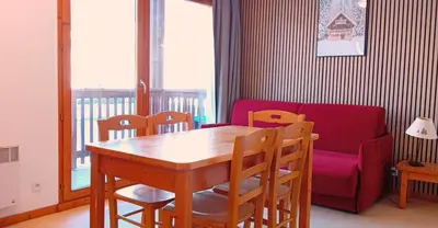 Coin salon dans l'établissement Balcons B 014 - PARC NAT VANOISE appart 6 pers