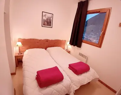 Un ou plusieurs lits dans un hébergement de l'établissement Balcons B 014 - PARC NAT VANOISE appart 6 pers