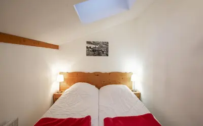 Un ou plusieurs lits dans un hébergement de l'établissement Balcons H 024 - PARC NAT VANOISE appart 6 pers