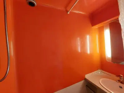Salle de bains dans l'établissement Résidence Nova - Studio pour 2 personnes, au coeur de la station d'Arc 1800 dans le village des Villards MAE-2221