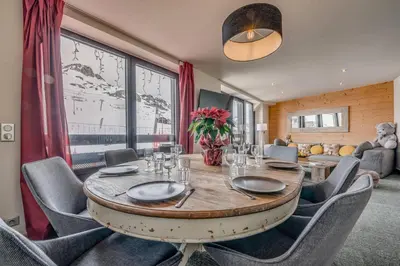 Coin salon dans l'établissement Résidence Palafour - Appartements « Palafour Lodges» MAE-0154