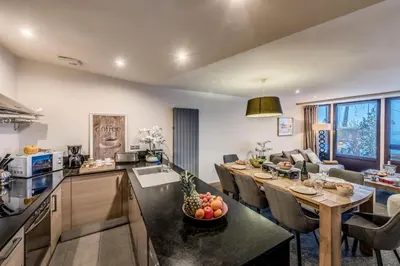 Cuisine ou kitchenette dans l'établissement Résidence Palafour - Appartements «Palafour Lodges» MAE-0164