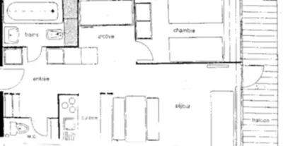 Plan de l'établissement Résidence Nova - Appartement 2 pièces 6 personnes proche des pistes, des commerces, de la garderie et de l'ESF au centre de la station d’Arc 1800 MAE-1896