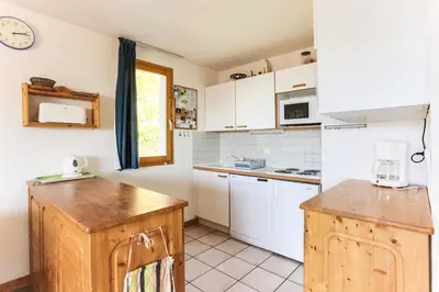 Cuisine ou kitchenette dans l'établissement Résidence Presles - Appartement duplex de charme 4 pièces 8 personnes à Vallandry dans un quartier calme et proche des pistes MAE-2004