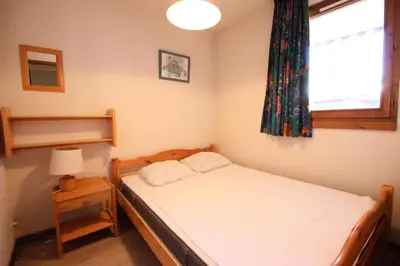 Un ou plusieurs lits dans un hébergement de l'établissement Résidence Soldanelles - Appartement 2 pièces 6 personnes à Vallandry en centre station proche des commerces et des pistes MAE-2021