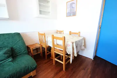 Coin salon dans l'établissement Résidence Cret De L'ours 2 - Appartement 2 pièces 5 personnes à Vallandry proche des pistes et des commerces MAE-2084