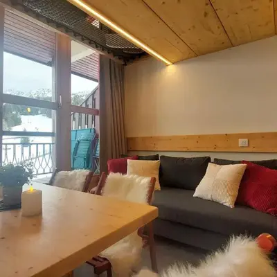 Duplex Mezzanine 5 pers. · Ski aux pieds · Vue Mont Blanc - FR-1-346-426