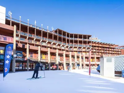L'établissement Studio rénové ski aux pieds avec balcon, 5 couchages - FR-1-346-373 en hiver