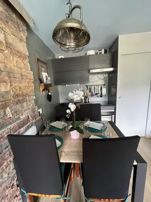 Cuisine ou kitchenette dans l'établissement Appt 123 Home Club Tignes