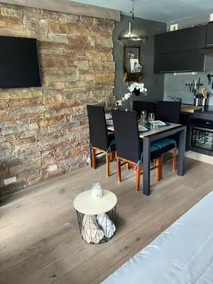 Cuisine ou kitchenette dans l'établissement Appt 123 Home Club Tignes