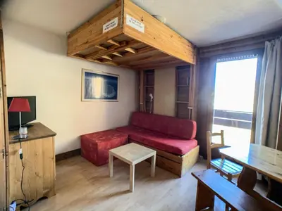 Coin salon dans l'établissement Résidence Curling A2 - Appartement au centre du Val Claret MAE-4064