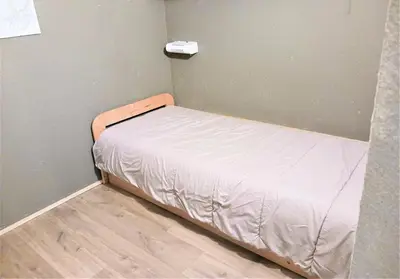 Un ou plusieurs lits dans un hébergement de l'établissement Residence Hotel Aiguille Rouge - Charmant studio pour 4 personnes à Arc 2000 ski aux pieds, en centre station, au pied des commerces et proche du bowling et de l MAE-2123