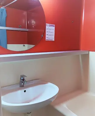 Salle de bains dans l'établissement Residence Hotel Aiguille Rouge - Charmant studio pour 4 personnes à Arc 2000 ski aux pieds, en centre station, au pied des commerces et proche du bowling et de l MAE-2123
