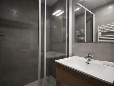 Salle de bains dans l'établissement Duplex calme avec balcon - 6 pers, Charmettoger - FR-1-346-335
