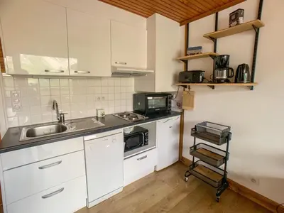 Cuisine ou kitchenette dans l'établissement Studio cabine rénové avec balcon - Animaux acceptés - FR-1-502-384