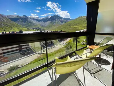 Vue générale sur la montagne ou vue sur la montagne depuis l'appartement