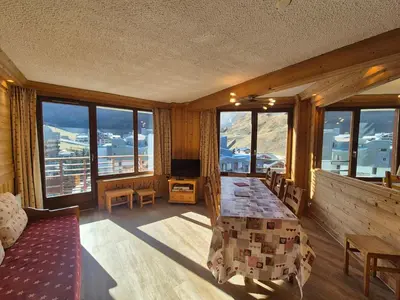 Vue générale sur la montagne ou vue sur la montagne depuis l'appartement