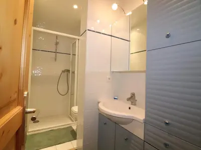 Salle de bains dans l'établissement Duplex Rénové et Lumineux au Pied des Pistes, Balcon - FR-1-502-379