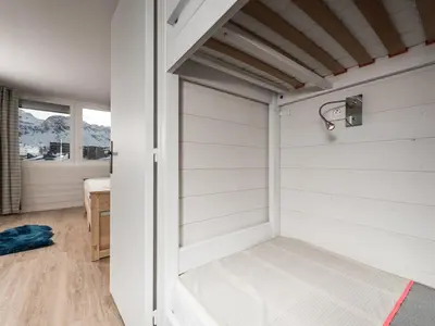 Plan de l'établissement Studio rénové à Tignes, proche pistes et commerces, balcon, WIFI - FR-1-502-388