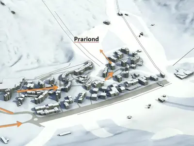 L'établissement Appartement rénové 6 pers, sur pistes, balcon, animaux et wifi - FR-1-502-395 en hiver