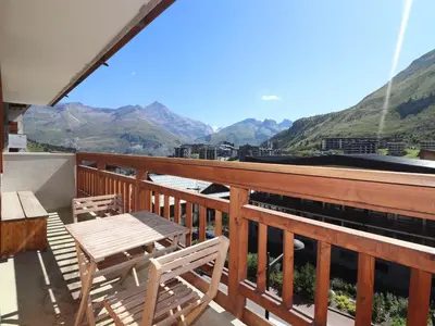 Vue générale sur la montagne ou vue sur la montagne depuis l'appartement