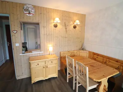 Cuisine ou kitchenette dans l'établissement Appartement 2 pièces lumineux à Tignes, proches pistes et commerces - FR-1-502-408