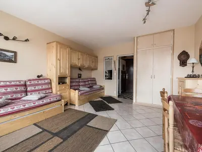Cuisine ou kitchenette dans l'établissement Studio lumineux 4 pers, accès direct pistes, balcon sud-est - FR-1-502-426