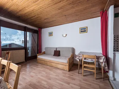 Un ou plusieurs lits dans un hébergement de l'établissement Tignes: Apt 8 pers, Animaux Acceptés, Balcon - FR-1-502-442