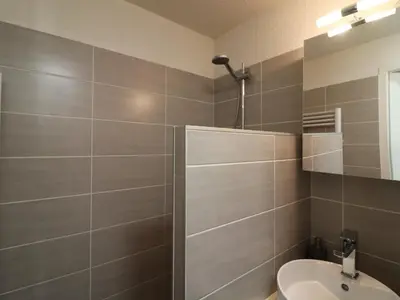 Salle de bains dans l'établissement Studio rénové avec balcon, proche pistes, animaux acceptés - FR-1-502-415