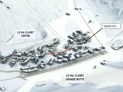 Plan de l'établissement Appartement lumineux au pied des pistes, animaux admis - FR-1-502-437