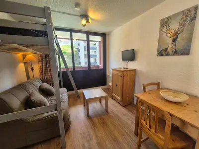 Coin salon dans l'établissement Studio Confort 3 Pers, Balcon, Animaux Acceptés - FR-1-502-450