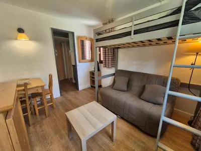 Coin salon dans l'établissement Studio Confort 3 Pers, Balcon, Animaux Acceptés - FR-1-502-450