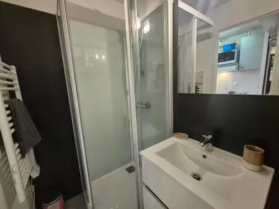 Salle de bains dans l'établissement Studio Confort 3 Pers, Balcon, Animaux Acceptés - FR-1-502-450