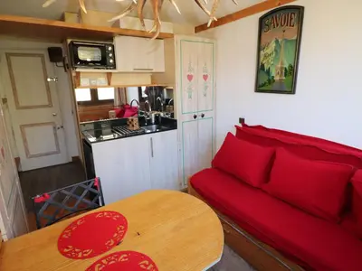 Cuisine ou kitchenette dans l'établissement Studette pratique au pied des pistes - Animaux permis - FR-1-502-453
