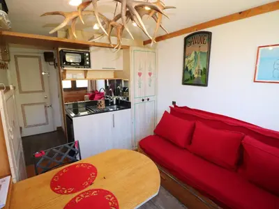 Cuisine ou kitchenette dans l'établissement Studette pratique au pied des pistes - Animaux permis - FR-1-502-453