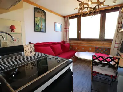 Coin salon dans l'établissement Studette pratique au pied des pistes - Animaux permis - FR-1-502-453