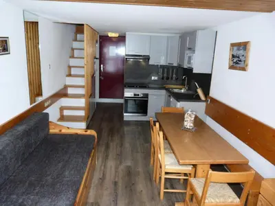 Cuisine ou kitchenette dans l'établissement Résidence Aiguille Grive Bat Iii - Appartement 2 pièces 6 personnes en duplex, skis aux pieds, dans le village de Charmettoger à Arc 1800 MAE-1708