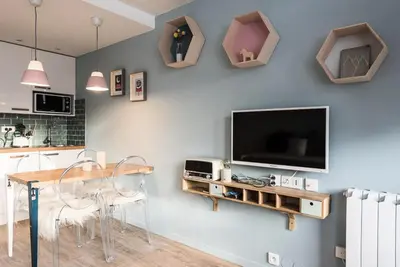 Télévision ou salle de divertissement dans l'établissement Résidence Home Club - Studio rénové · Proche des pistes et des commerces MAE-7424