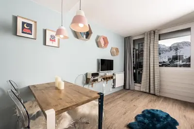 Télévision ou salle de divertissement dans l'établissement Résidence Home Club - Studio rénové · Proche des pistes et des commerces MAE-7424