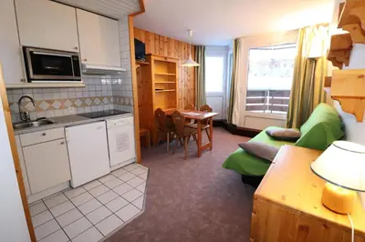 Cuisine ou kitchenette dans l'établissement Résidence Borsat - Studio lumineux·Au pieds des pistes·Balcon MAE-7464