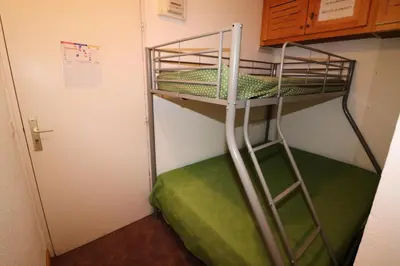 Un ou plusieurs lits superposés dans un hébergement de l'établissement Résidence Borsat - Studio lumineux·Au pieds des pistes·Balcon MAE-7464