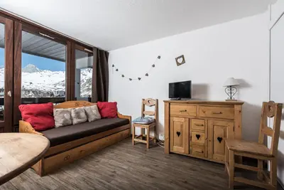 Télévision ou salle de divertissement dans l'établissement Résidence Home Club - Studio proche des pistes et commerces MAE-7494