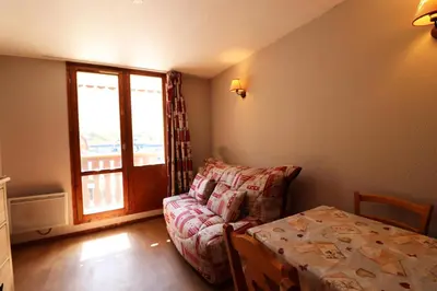 Un ou plusieurs lits dans un hébergement de l'établissement Résidence Rond Point Des Pistes C - Studio·Proche des pistes·Balcon MAE-7514