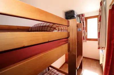 Un ou plusieurs lits dans un hébergement de l'établissement Résidence Rond Point Des Pistes C - Studio·Proche des pistes·Balcon MAE-7514