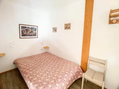 Un ou plusieurs lits dans un hébergement de l'établissement Résidence Hameau Du Borsat 3 - Studio cabine au pied des remontées mécaniques MAE-7534